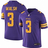 Nike Men & Women & Youth Vikings 3 Blair Walsh Purple Color Rush Limited Jersey,baseball caps,new era cap wholesale,wholesale hats